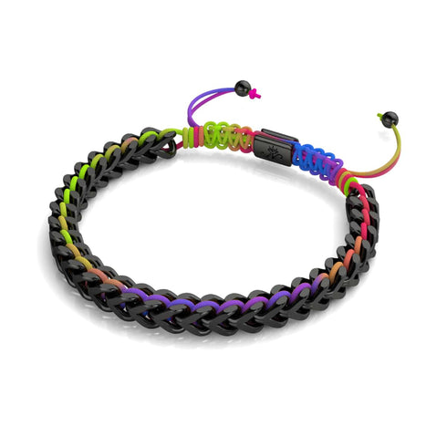 Spectre x Gunmetal | Bracelet chaîne de blé Gaia
